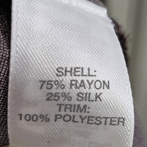 J.Jill brown silk blend velvet button peplum long sleeve top size small - Picture 9 of 9